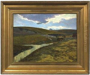 Feldlandschaft Mit Bewasserungsgraben by Ernst Hardt
