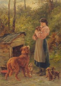 Setter & Puppies by James Hardy Jr.