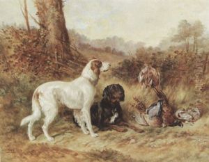 An English Setter, And A Gordon Setter By The Day'a Bag