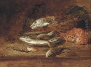 Fish And A Lobster by James Hardy Sr.