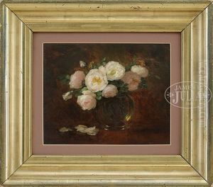 Two Floral Still Lifes Of Roses by Anna Eliza Hardy