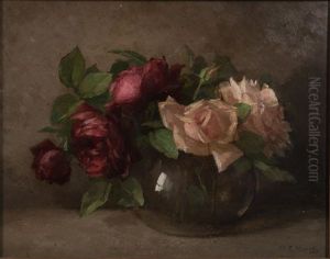 Double Sided Floral Still Life by Anna Eliza Hardy