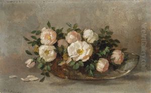 Roses On A Shallow Bowl by Anna Eliza Hardy