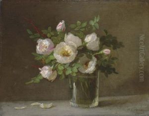 Scotch Roses In A Glass by Anna Eliza Hardy