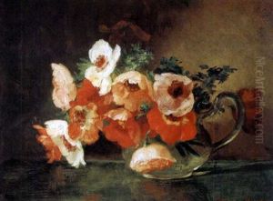 Anemones In A Glass Pitcher