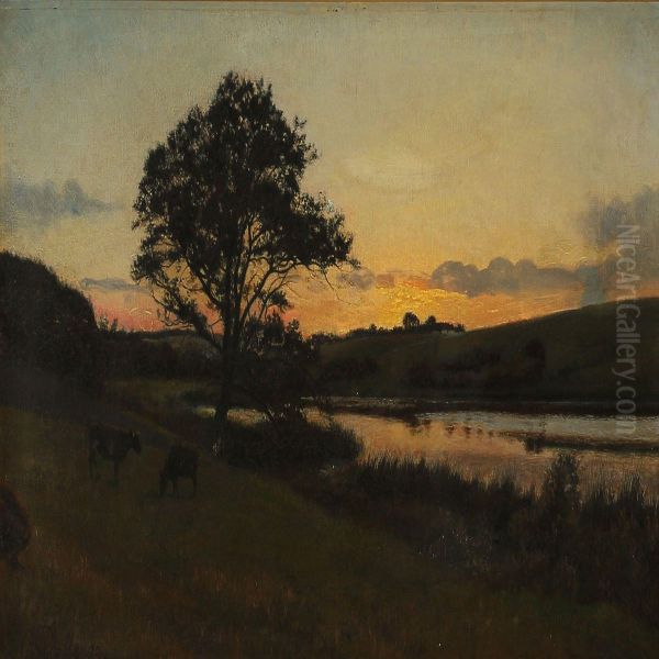 Solnedgang Ved Tadse Molleso - view 1