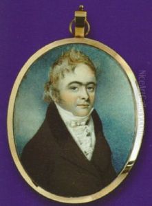 A Gentleman, Wearing Brown Coat With Velvet Collar, White Waistcoat And Cravat by Charles Hardy