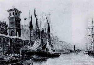 Billinsgate Market From The Thames