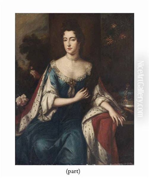 Portrait De La Reine Anne; Et Portrait Du Prince Georges - view 1