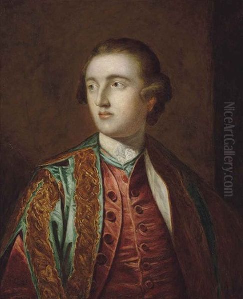 Portrait Of Henry, 5th Duke Of Beaufort, K.g. (1744-1803), Bust-length, In A Green Embroidered Coat - view 1