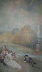 After The Masked Ball (+ Fete Champetre; Pair) by Dudley Hardy