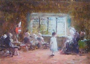 Interior Scene With Children by Frederick Daniel Hardy