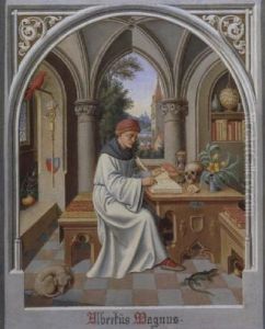 Hl.albertus Magnus In Seinem Studierzimmer by Karl Ballenberger