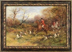 The Meet With Riders & Hounds by Heywood Hardy