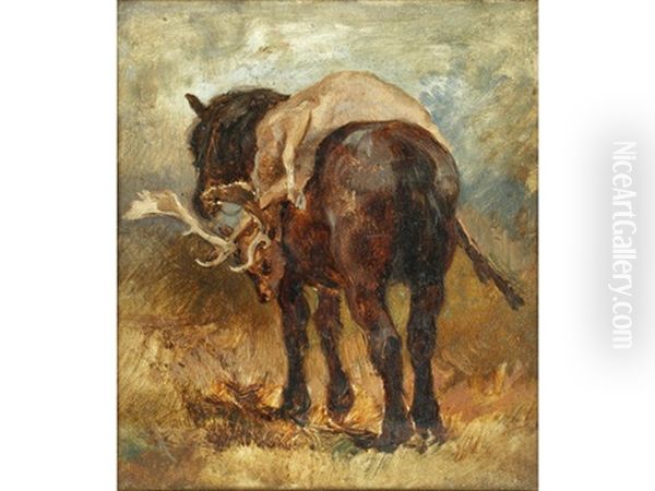 Horse Carrying A Stag - view 1