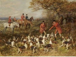 Hunters And Hounds by Heywood Hardy
