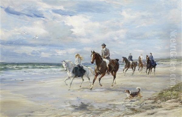 A Morning Ride by Heywood Hardy