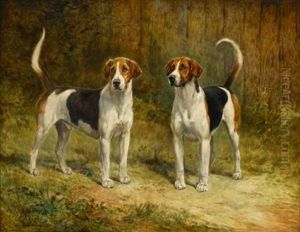 Fox Hounds And Companion (pair)
