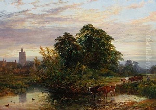 Cattle In River - view 1