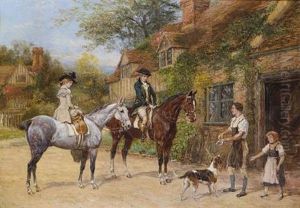 A Chat With The Blacksmith by Heywood Hardy
