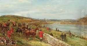 An Indicent With The Quorn Houds At The Asser Drybrook Reservoir On March 29th 1910. The Fox Having Been Killed In The Middle Of The Reservoir. A Foot Person Swam Out, Dived And Brought Him Up.