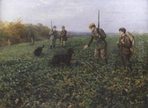 The Partridge Shoot by Heywood Hardy