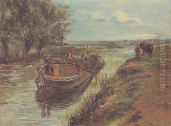 Barge On The Upper Thames - view 1