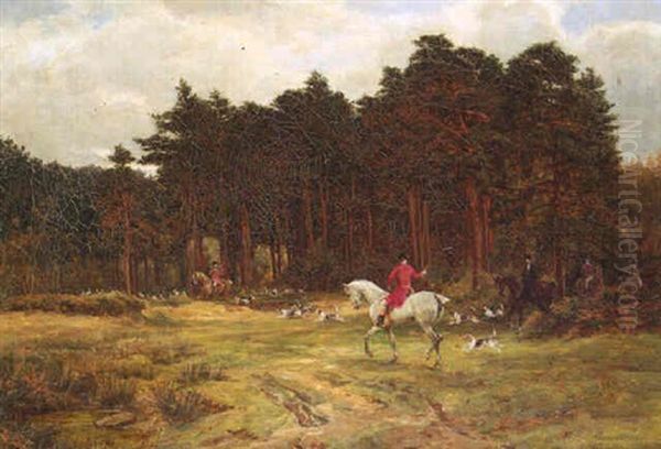 A Hunt In A Forest Clearing - view 1
