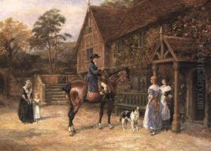 Visiting The Manor by Heywood Hardy