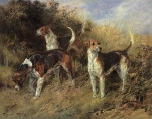 North Shropshire Foxhounds: Nigel, 1904; Dandy, 1906; And Sapphire, 1906 by Heywood Hardy