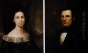 Portrait Of Saphronia (+ Portrait Of Charles Buck; 2 Works) by Jeremiah Pearson Hardy