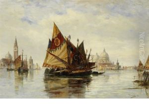Bragozzo In The Lagoon, Venice by Thomas Bush Hardy