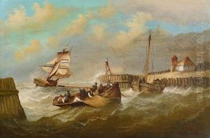 Harbour Scene by Thomas Bush Hardy