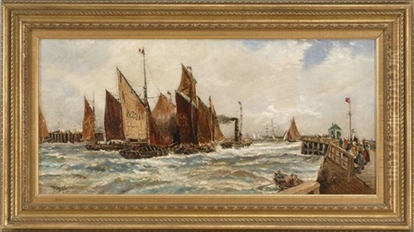 A Busy English Port - view 1