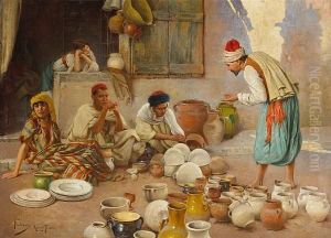 A Potter Selling His Wares by Francesco Ballesio