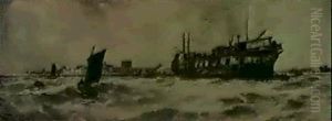 H. M. S. "actaeon" Off Portchester Castle by Thomas Bush Hardy