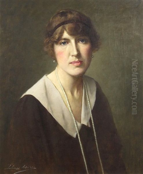 Portrait Of A Lady With A Pearl Necklace - view 1