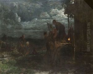 Le Soir En Normandie. Retour Du Marche. Le Soir En Normandie. Retour Du Marche.