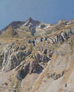 Vue Sur Le Pic Du Combeynot, Massif Des Ecrins by Ernest Hareux