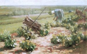 Le Sarclage Des Vignes A Montigny by Ernest Hareux