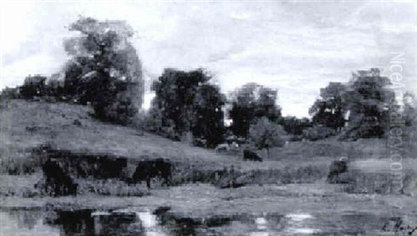 Uferlandschaft Mit Kuehen - view 1