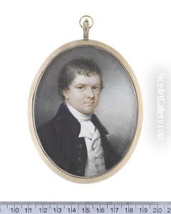 Thomas Martindale, Wearing Dark Blue Coat, White Waistcoat, Chemise And Stock