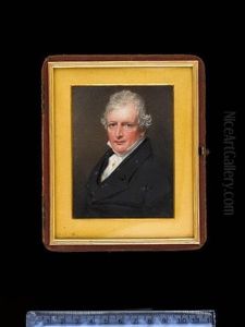 A Gentleman, Wearing Black Coat And Waistcoat Over Tied White Stock With Jewelled Pin