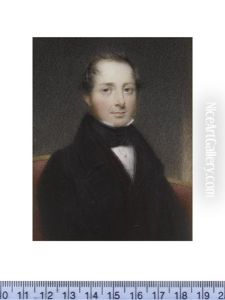 A Gentleman, Seated On A Crimson Upholstered Chaise-longue, Wearing Black Coat, Plum Waistcoat, White Chemise And Black Tied Stock by Hargreaves, Thomas