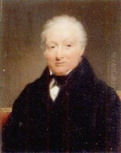 A Gentleman (mr. Phillips?) Seated In A Black Coat, Waistcoat And Cravat