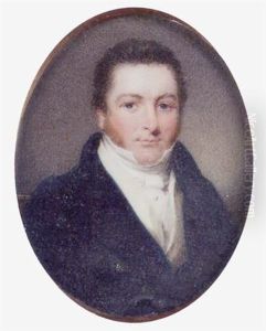 A Young Gentleman (mr. Philips?) In A Black Coat, White Waistcoat And Shirt