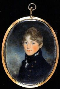 A Midshipman, Called St. John, In Blue Uniform With Gold Buttons, Gold Button Within White Button-hole by Hargreaves, Thomas