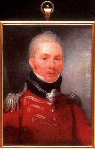 Portrait Of Lieutenant General Sir John Rose, K.c.b., In Staff Uniform, His Scarlet Jacket With Dark Blue Collar by Hargreaves, Thomas