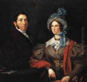 A Portrait Of Mr. And Mrs. Welsink by Johannes Hari the Elder