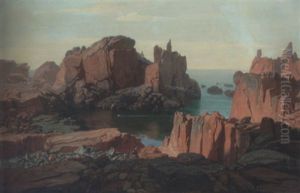 Paysage Aux Rochers Rouges by Octave Penguilly l' Haridon